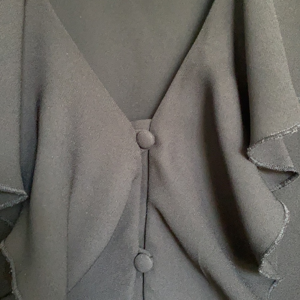 Limited Long Sleeve Ruffle Front Button Blouse - S - Picture 2 of 4